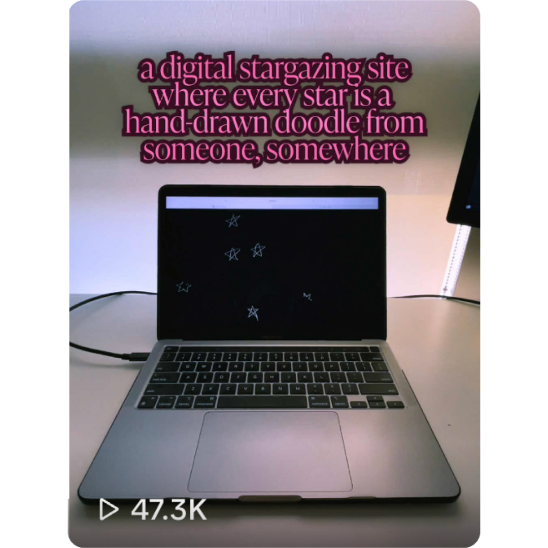 TikTok video about digital stargazing